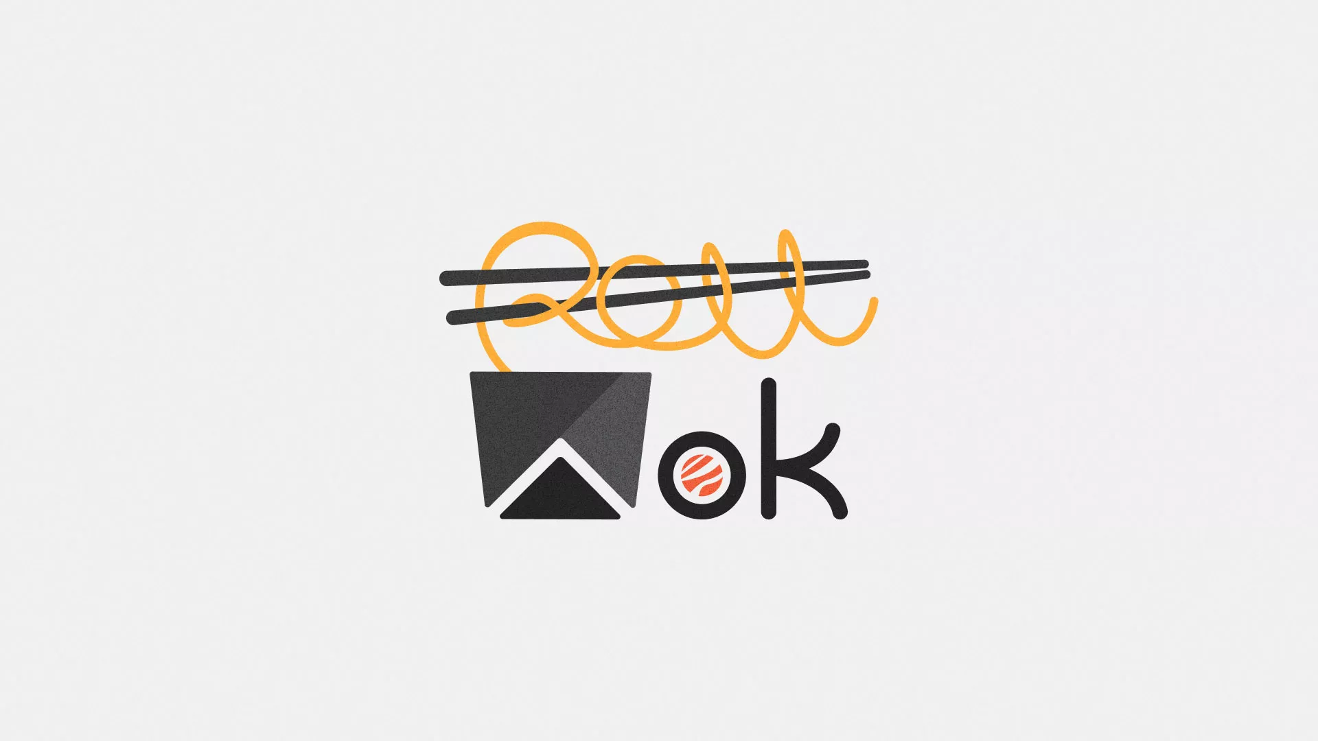 Разработка логотипа суши-бара «Roll Wok Club» в Комсомольске-на-Амуре
